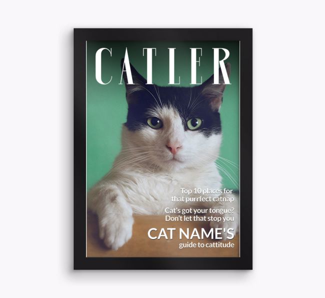 Catler Magazine: Personalised{breedCommonName} Photo Upload Framed Print